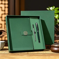 Coffret Cadeau Carnet A5 en Cuir PU Personnalisé avec Logo, Stylo Inclus, Meilleur Prix, Journal d'Affaires avec Estampage à Chaud