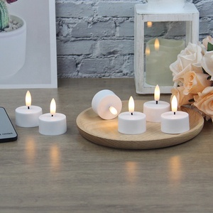 Ensemble de <span class=keywords><strong>d</strong></span>écoration de mariage de 6 bougies LED sans flamme à piles, rechargeables par USB, avec effet de flamme 3D réaliste - Product Image 3