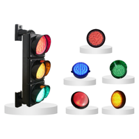 Feux de circulation LED 3 couleurs (rouge, ambre et vert) 12-24V DC, boîtier en polycarbonate, feux de circulation piétonniers rouge, vert et jaune