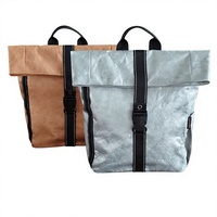 Mochila para Computadora de Tela de Papel DuPont Impermeable para Viajes, Bolso de Hombro Plegable Unisex