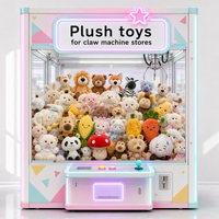 Petits jouets en peluche pour machines à griffes, animaux en peluche mixtes en gros, ensemble de peluches douces et mignonnes pour les prix de jeux d'arcade