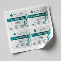 Etiquetas Adhesivas Personalizadas para Botellas de Vidrio y Pegatinas Impresas para Cajas de Empaque de Péptidos 3ml 10ml