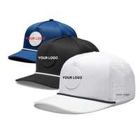 Gorra Deportiva NOVA Personalizada con Logotipo, Color Blanco, Perforada con Láser, Unisex, 5 Paneles, Ajustable, Curvada, Transpirable, de Secado Rápido, Impermeable, para Todas las Estaciones