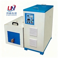 Nouvelle machine de chauffage par induction UHF automatique de 25 kW contrôlée par PLC pour le traitement thermique de l'acier (reculage/tempraillage) à économie d'énergie