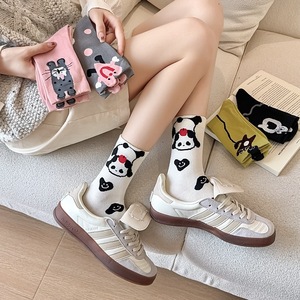 Calzini a Metà Polpaccio da <span class=keywords><strong>Donna</strong></span> alla Moda con Motivo Panda Cartoon, Adatti per Tutte le Stagioni - Product Image 2