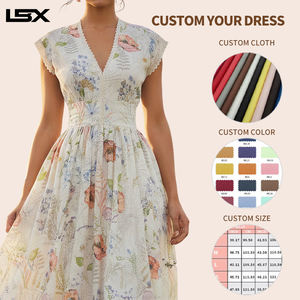 Vestido de Verano Personalizado para Mujer, Estampado Digital, Largo hasta el Suelo, Estilo Línea A, Sin Mangas, Casual, Fluido, Vestido de Princesa para <span class=keywords><strong>Boda</strong></span> - Product Image 2