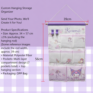 Organisateur mural en tissu personnalisé à motif de dessin animé, étagère suspendue au-dessus de la porte pour chambre d'enfant - Product Image 2