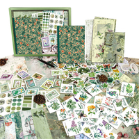 2025 Vintage esthétique Scrapbook Kit pour balle indésirable Journal papeterie grille cahier bricolage journalisation fournitures cahier