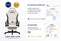 Chaise de bureau ergonomique en tissu avec massage, pivotante à 360 degrés, hauteur réglable, soutien lombaire pour le travail, les jeux et la détente