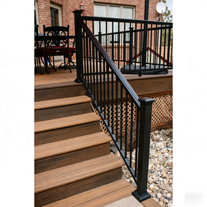 Rampe extérieure personnalisée pour patio, rampe extérieure en métal durable, <span class=keywords><strong>balustrade</strong></span> en aluminium pour <span class=keywords><strong>terrasse</strong></span>, balcon, escalier, jardin - Product Image 4