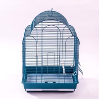Cage à oiseaux en métal de grande taille OEM et ODM avec double porte, support roulant, volière pour perroquet avec boîte de rangement pour graines