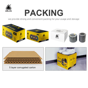 DELUN Disque à lamelles rond industriel 125 mm, haute efficacité, finition lisse, pour meulage de métal, meuleuse d'angle, OEM, <span class=keywords><strong>pierre</strong></span>, usage domestique, bricolage - Product Image 5