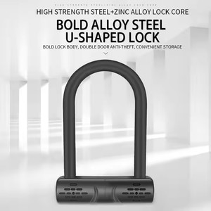 Xunting Clé de sécurité robuste Vélo <span class=keywords><strong>U</strong></span> Lock Moto Scooter électrique Vélo <span class=keywords><strong>Antivol</strong></span> Serrure avec <span class=keywords><strong>support</strong></span> - Product Image 3
