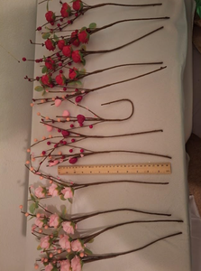 Fleurs artificielles pour la Saint-Valentin, 17 pouces, avec des roses rouges, des baies en forme de cœur <span class=keywords><strong>rose</strong></span>, des fleurs d'amour - Product Image 3
