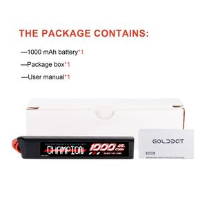 공장 가격 챔피언 <span class=keywords><strong>1000mAh</strong></span> 25C 2S 7.4V 소프트 케이스 충전식 <span class=keywords><strong>Lipo</strong></span> 배터리 팩 Airsoft 용 미니 Tamiya - Product Image 6