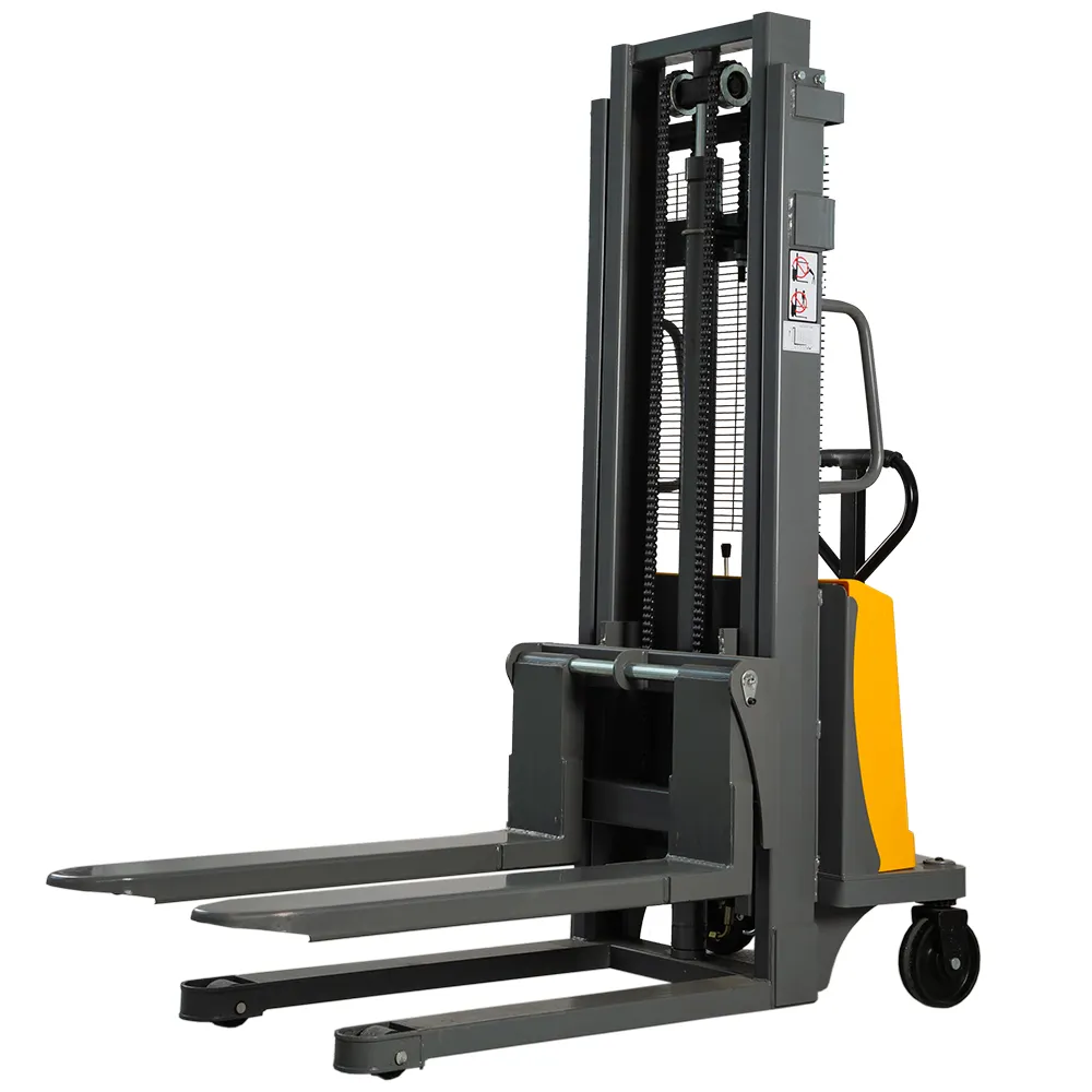 Factory direct sell 1000KG semi-electric straddle container stacker
