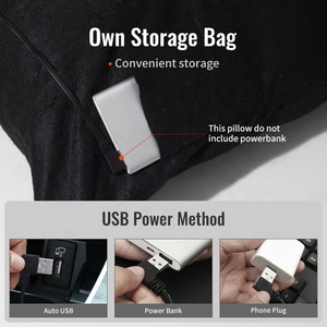 Anjuny Electric USB Portable Throw Pillows Sherpa Lavable USB Graphene Heated Pillow <span class=keywords><strong>Manta</strong></span> - Product Image 3