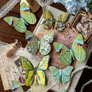 10 Adesivi per Confezione, Serie 'Poesie delle Farfalle' di Monet, Decorazioni in Rilievo per Diari - Product Image 4