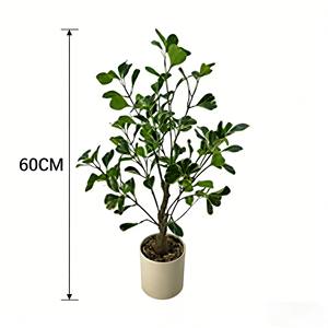 Bonsái artificial de ficus, árbol de baniano artificial en maceta, hojas en forma de corazón - Product Image 2