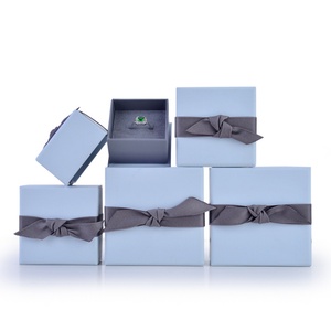 Custom Royal <b>Blue</b> Rectangle Jewelry Packaging Case for Necklace Ring Pendant <b>Storage</b> <b>Boxes</b> - Product Image 2