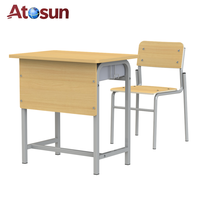 Meubles de classe de haute qualité, ensembles scolaires, bureaux et chaises d'étude individuels avec structure métallique