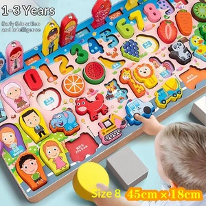 Rompecabezas <span class=keywords><strong>de</strong></span> Madera Logarítmico para Niños, Juguete Educativo con Personajes, Relaciones, Números, Animales y Transporte para Edades <span class=keywords><strong>de</strong></span> 0 a 6 Años - Product Image 6