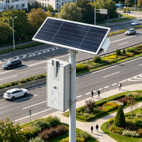Lampadaire solaire extérieur le plus lumineux IP65, étanche, pour route, LED, alimenté par l'énergie solaire, éclairage paysager tout-en-un