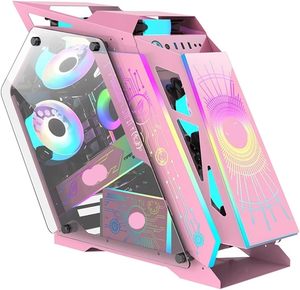 Fantasy WuKong M-ATX carte mère boîtier d'ordinateur de jeu <span class=keywords><strong>240</strong></span> radiateur dynamique ouvert Double face verre petit boîtier d'ordinateur tour - Product Image 1