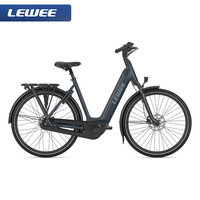 Bicicleta Urbana en Oferta, Cuadro de Aleación de 28 Pulgadas, 8 Velocidades, Frenos de Disco Hidráulicos, Bicicleta Urbana Eléctrica