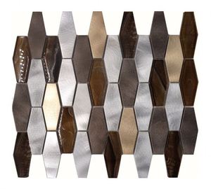 De aluminio cepillado de línea mosaico de baldosas de <span class=keywords><strong>Metal</strong></span> - Product Image 1