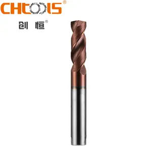 CHTOOLS tungsten carbide 2 flute end mill kualitas tinggi CNC milling cutter untuk logam