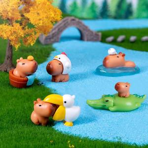 งานฝีมือ<span class=keywords><strong>เร</strong></span>ซิ่นรูปคาปิบาร่าน่ารัก ของตกแต่งจิ๋วสำหรับจัด<span class=keywords><strong>ส</strong></span>วนขนาดเล็ก ของตกแต่งศิลปะขนาดจิ๋ว ของตกแต่งบ้านสำหรับวางบนโต๊ะ - Product Image 1