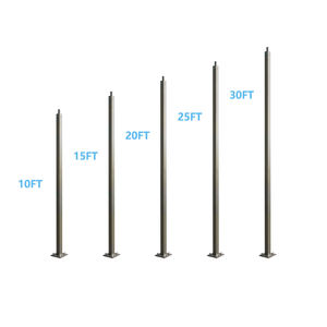 Postes de Luz de Acero Galvanizado en Caliente de 15 pies, 20 pies, 25 pies, 4 pulgadas, Calibre 11, Q235, Alta Capacidad de Carga, Garantía de 10 Años, para Parques - Product Image 3