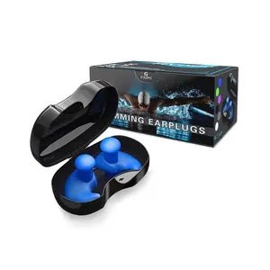 Bouchons d'oreilles en silicone réutilisables imperméables professionnels de réduction du bruit nager pour nager surf plongée en apnée douche