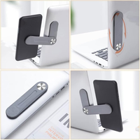 Support latéral réglable pour ordinateur portable avec support magnétique pour téléphone portable pour utilisation sur bureau