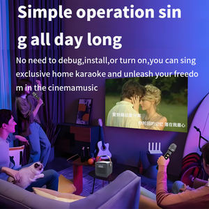 เครื่องฉายคาราโอเกะแบบพกพาพร้อมไมโครโฟนคู่คุณภาพเสียงคมชัดสูงแบบไร้สาย - Product Image 4