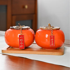 Tarro de cerámica para dulces, contenedor hermético para regalo de boda, decoración de año nuevo chino, estilo fresco y bonito, diseño exquisito - Product Image 5