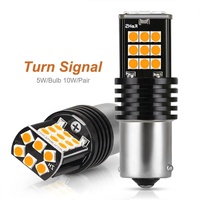 Nouveau 5W voiture LED Canbus ampoules décoder clignotant frein 3030 24SMD S25 1156 BA15S BAU15S 1157 T20 7443 feu arrière arrière