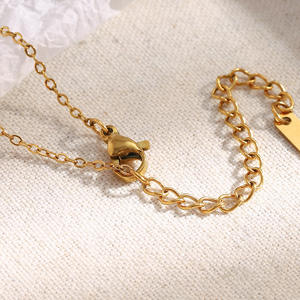 Collar con Colgante de <span class=keywords><strong>Luna</strong></span> y Estrella en Acero Inoxidable, Chapado en Oro, Estilo Moderno y Elegante, Ideal para Regalo - Product Image 5