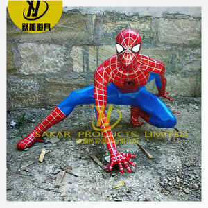 Statua di Spider-Man in Resina a Grandezza Naturale Personalizzata, Scultura di Personaggio dei Cartoni Animati in Fibra di Vetro, Decorazione da Giardino - Product Image 4