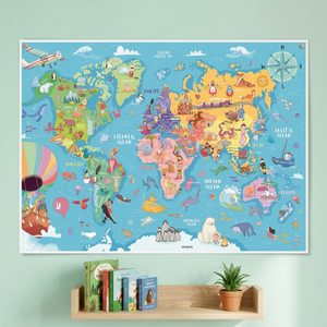 Rompecabezas Educativo para Niños, Mapa del Mundo XXL de 100 Piezas, Edades 6+, Cartón Grueso y Resistente de Primera Calidad, Geografía - Product Image 4