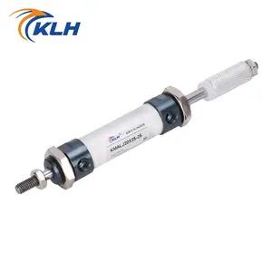 MALJ 16/20/25/32/40/50mm Adjustable Stroke Round Stainless Steel Single Acting Spring Return Small Pneumatic Air Cylinder