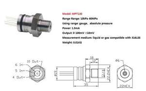 MPT100 초소형 마이크로 압력 센서 - Product Image 2