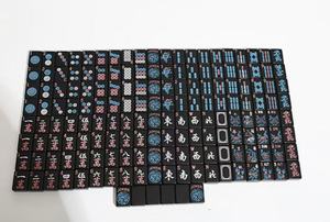 Luxury Custom High Quality Modern American <b>Mahjong</b> <b>Set</b>-Portable 166pcs 1.18" Black Melamine Tiles Eco-Friendly Durable for - Product Image 4