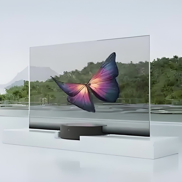 High Transparency Full Color OLED Transparent Advertising Screen Animation OEM Support Indoor 1 Year 120Hz 1920x1080 Resolution