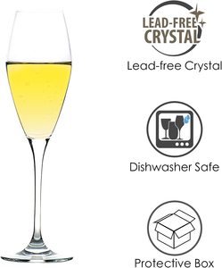Copas <span class=keywords><strong>de</strong></span> Champán <span class=keywords><strong>de</strong></span> Cristal, Copas <span class=keywords><strong>de</strong></span> Champán <span class=keywords><strong>de</strong></span> 9 oz, Juego <span class=keywords><strong>de</strong></span> Copas <span class=keywords><strong>de</strong></span> Vino Espumoso <span class=keywords><strong>Prosecco</strong></span> - Product Image 3