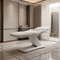 Table de massage électrique pliable en 3 sections, cadre en métal et cuir moderne, coussin en éponge haute densité, réglable, pour la maison, le spa, le salon, l'hôtel