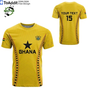 Maillot de football de l'équipe nationale du Ghana 25/26, domicile, jaune et <span class=keywords><strong>rouge</strong></span>, chemise de football en polyester à séchage rapide pour adultes, route vers le <span class=keywords><strong>champion</strong></span> - Product Image 4