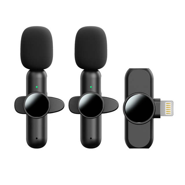 Noise Cancel Recording Small Mic New Rechargeable Mini Wireless Lapel Mic Interview Audio Video Broadcast Clip Lavali