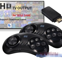 Konsol Game TV Retro 16-bit MD 900 untuk Genesis/Mega Drive Colokan AS/EU Nirkabel 2.4GHz Memori 4GB Mendukung Multi-Pemain Kartu TF